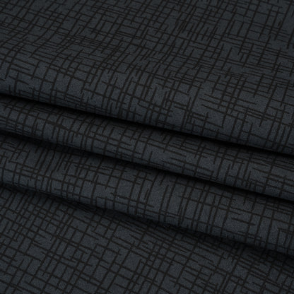 Printed Quilting Cotton by Patrick Lose for Northcott - Black on Black Open Weave - Basically Black & White Collection