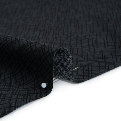 Printed Quilting Cotton by Patrick Lose for Northcott - Black on Black Open Weave - Basically Black & White Collection