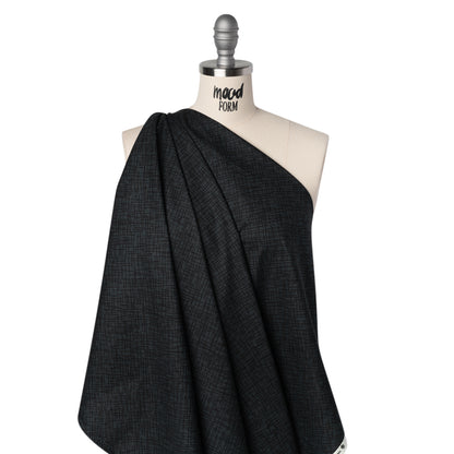 Printed Quilting Cotton by Patrick Lose for Northcott - Black on Black Open Weave - Basically Black & White Collection