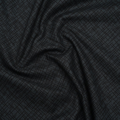 Printed Quilting Cotton by Patrick Lose for Northcott - Black on Black Open Weave - Basically Black & White Collection