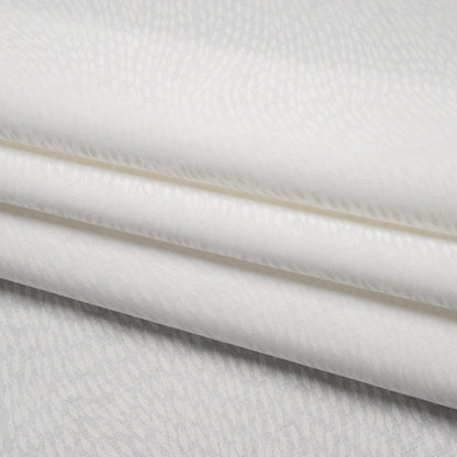 Printed Quilting Cotton by Patrick Lose for Northcott - White on White Beaded Waves - Basically Black & White Collection Folded