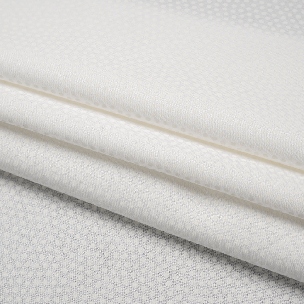 Printed Quilting Cotton by Patrick Lose for Northcott - White on White Spotty - Basically Black & White Collection Folded