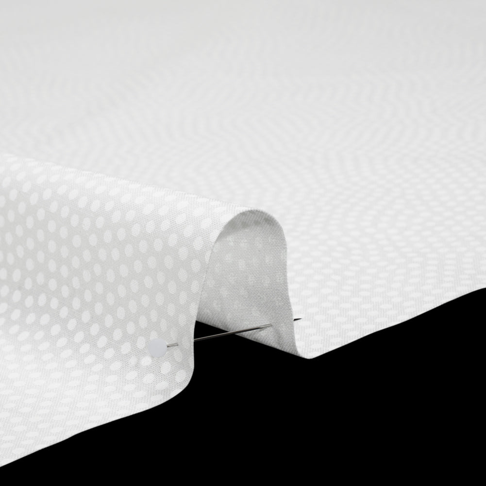 Printed Quilting Cotton by Patrick Lose for Northcott - White on White Spotty - Basically Black & White Collection Detail