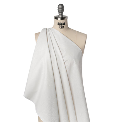 Printed Quilting Cotton by Patrick Lose for Northcott - White on White Spotty - Basically Black & White Collection Drape