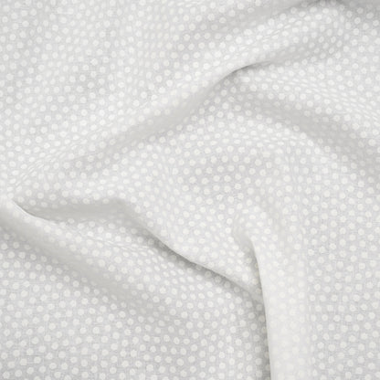 Printed Quilting Cotton by Patrick Lose for Northcott - White on White Spotty - Basically Black & White Collection