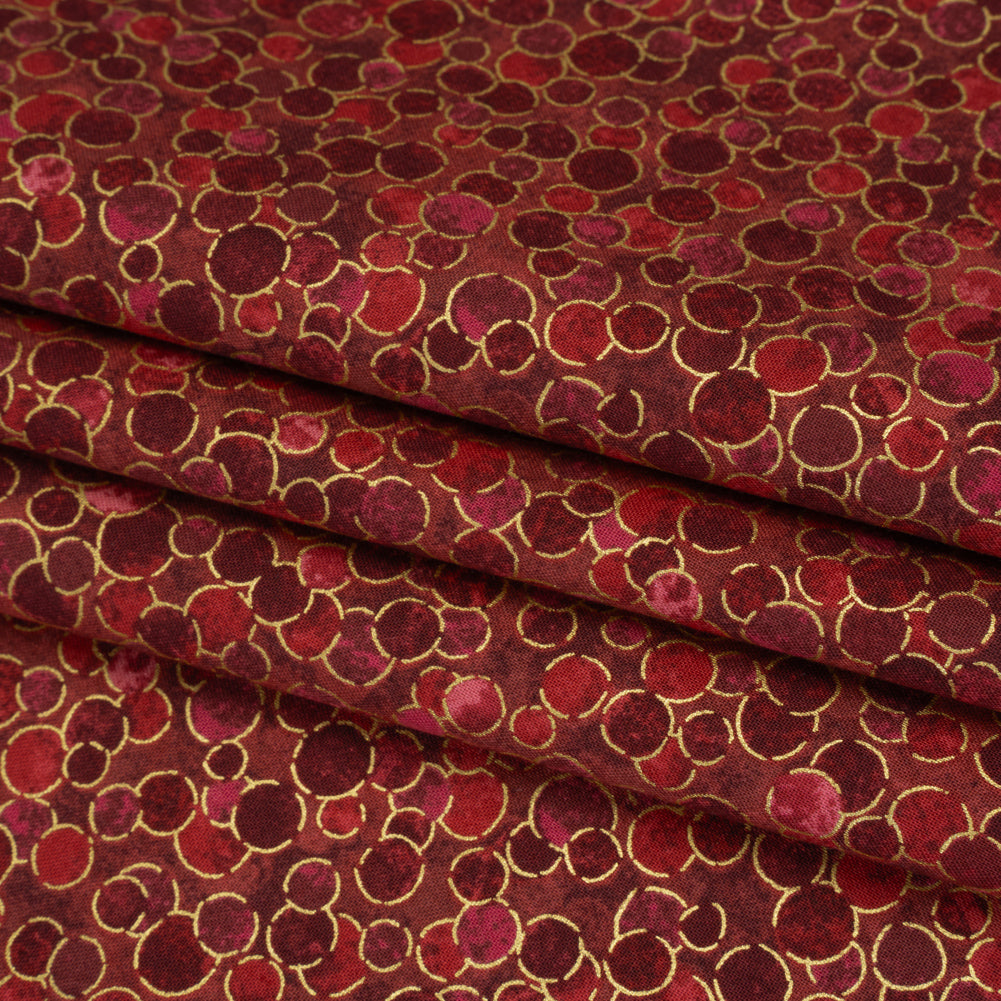 Metallic Printed Quilting Cotton by Northcott - Tutti Fruiti Polka Dot Confetti - Shimmer Collection Folded