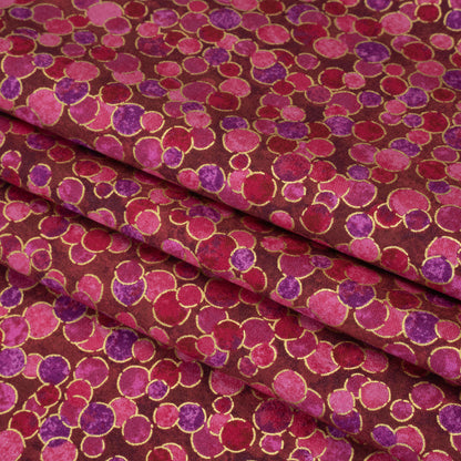 Metallic Printed Quilting Cotton by Northcott - Bubble Gum Polka Dot Confetti - Shimmer Collection Folded