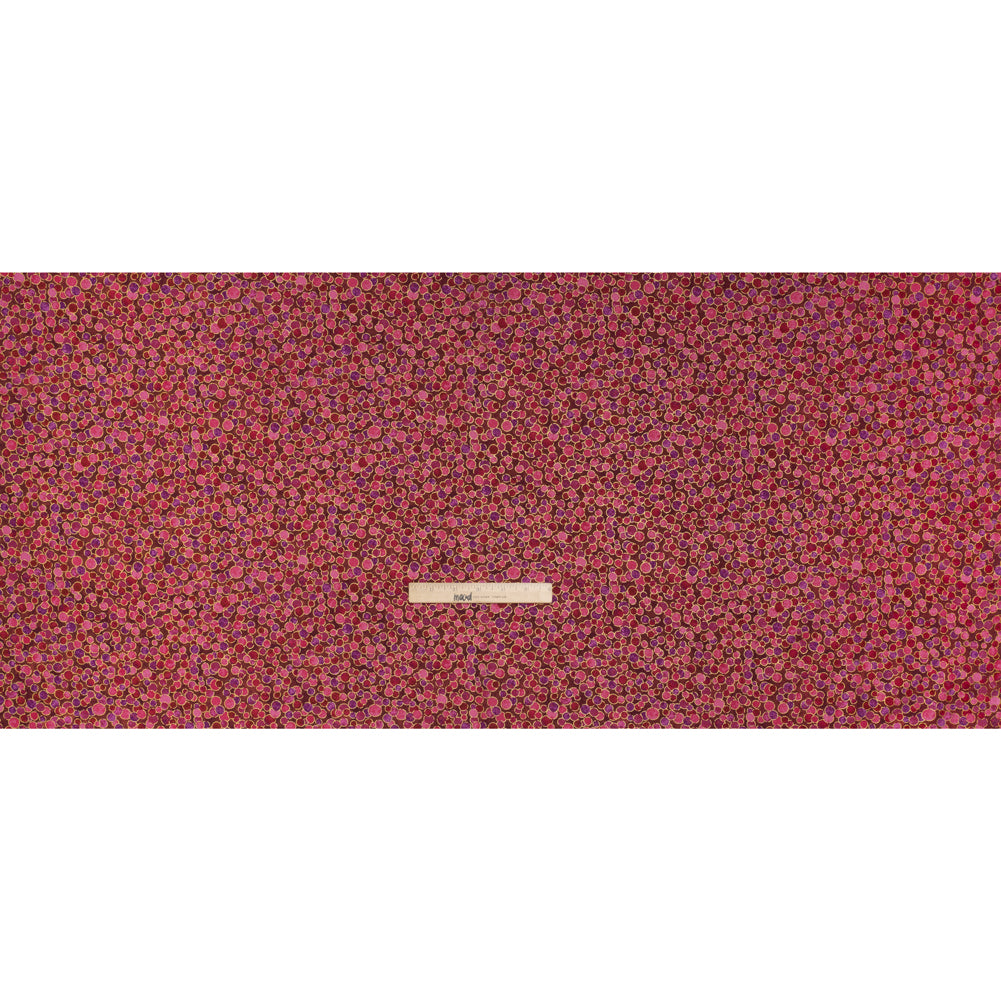 Metallic Printed Quilting Cotton by Northcott - Bubble Gum Polka Dot Confetti - Shimmer Collection - Full