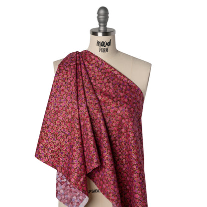 Metallic Printed Quilting Cotton by Northcott - Bubble Gum Polka Dot Confetti - Shimmer Collection Drape