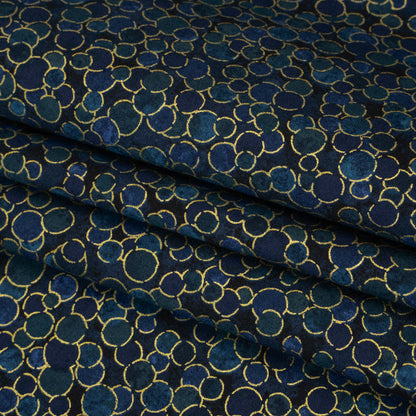 Metallic Printed Quilting Cotton by Northcott - Dusk Polka Dot Confetti - Shimmer Collection Folded