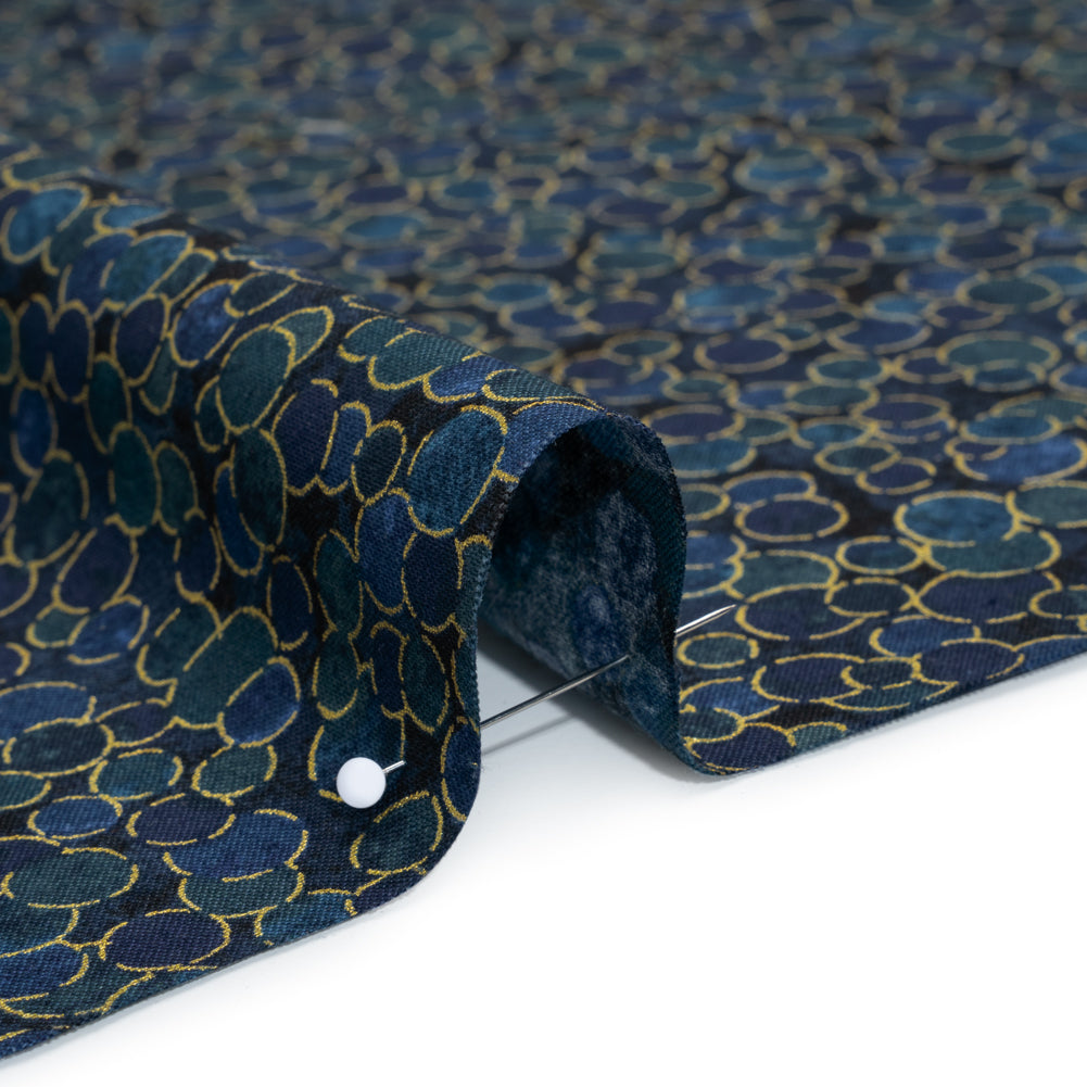 Metallic Printed Quilting Cotton by Northcott - Dusk Polka Dot Confetti - Shimmer Collection Detail