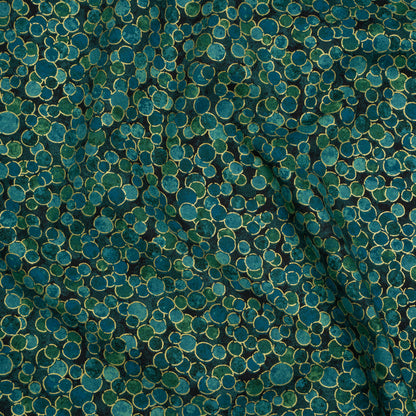 Metallic Printed Quilting Cotton by Northcott - Peacock Polka Dot Confetti - Shimmer Collection