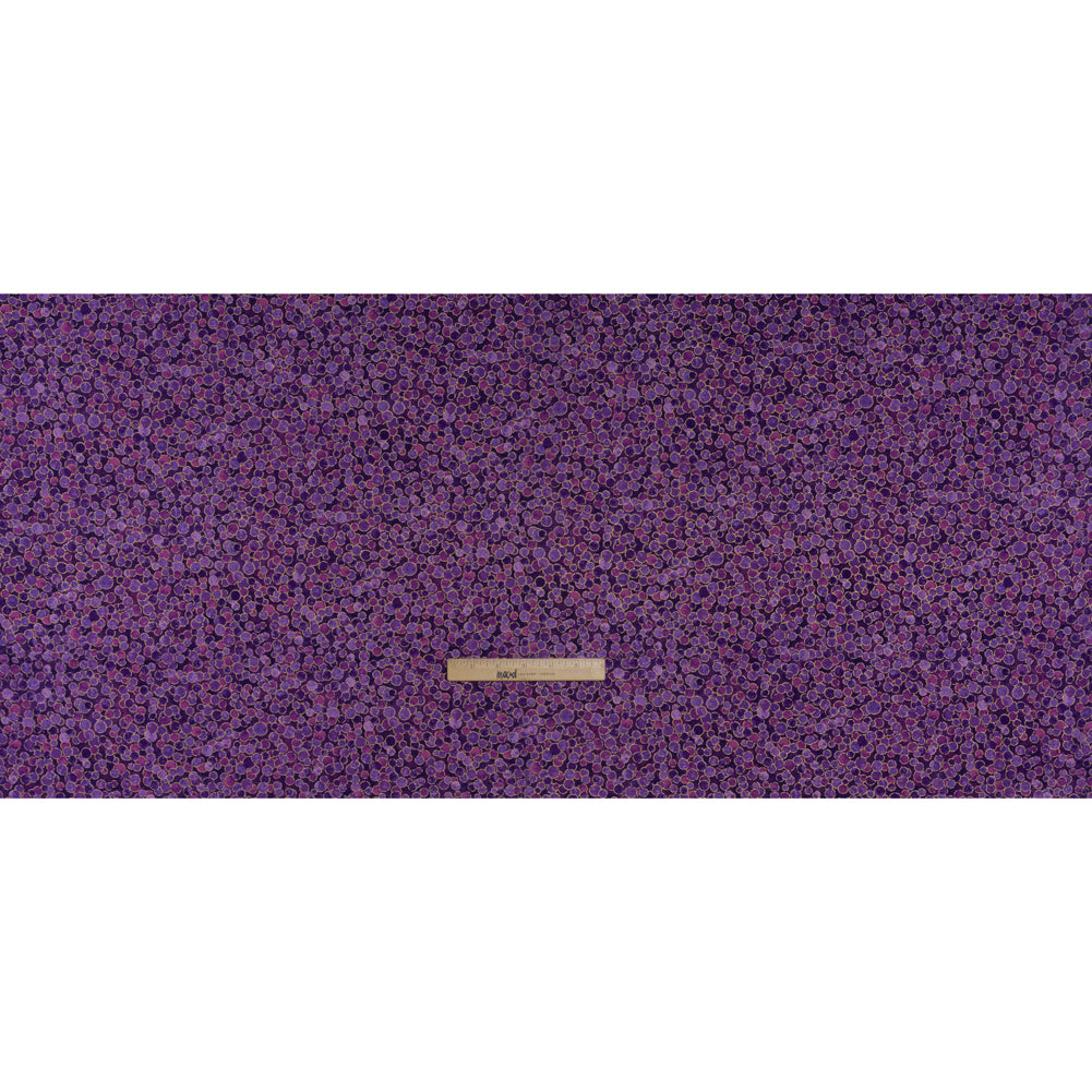 Metallic Printed Quilting Cotton by Northcott - Pansy Polka Dot Confetti - Shimmer Collection - Full
