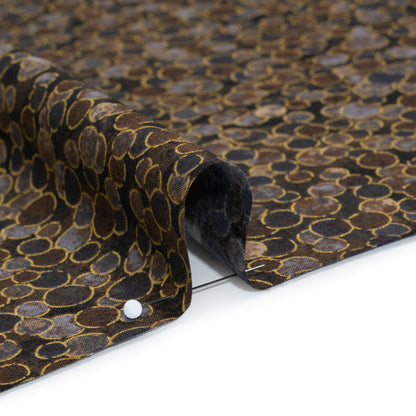 Metallic Printed Quilting Cotton by Northcott - Desert Sand Polka Dot Confetti - Shimmer Collection Detail