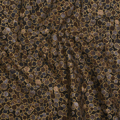 Metallic Printed Quilting Cotton by Northcott - Desert Sand Polka Dot Confetti - Shimmer Collection