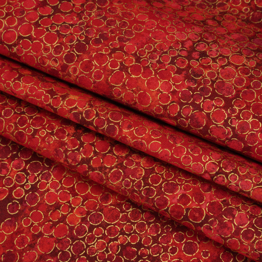 Metallic Printed Quilting Cotton by Northcott - Tutti Fruiti River Rocks - Shimmer Collection Folded