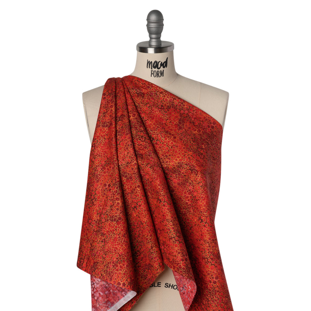 Metallic Printed Quilting Cotton by Northcott - Tutti Fruiti River Rocks - Shimmer Collection Drape
