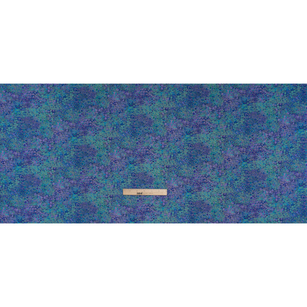 Metallic Printed Quilting Cotton by Northcott - Deep Sea River Rocks - Shimmer Collection - Full