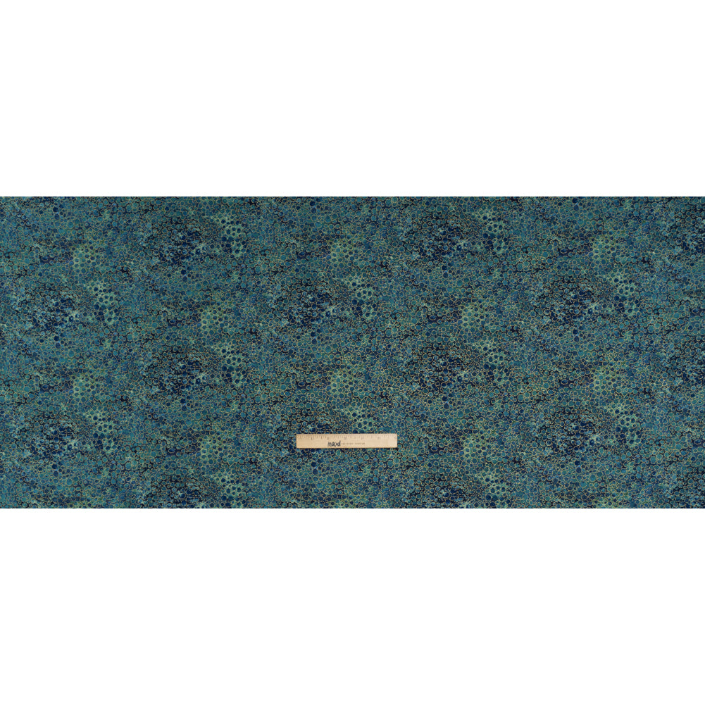 Metallic Printed Quilting Cotton by Northcott - Dusk River Rocks - Shimmer Collection - Full