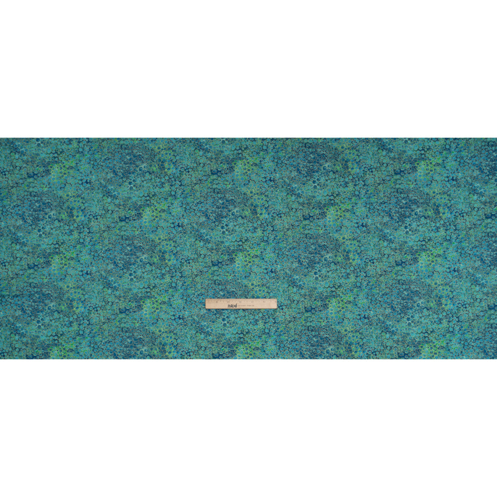 Metallic Printed Quilting Cotton by Northcott - Lagoon River Rocks - Shimmer Collection - Full