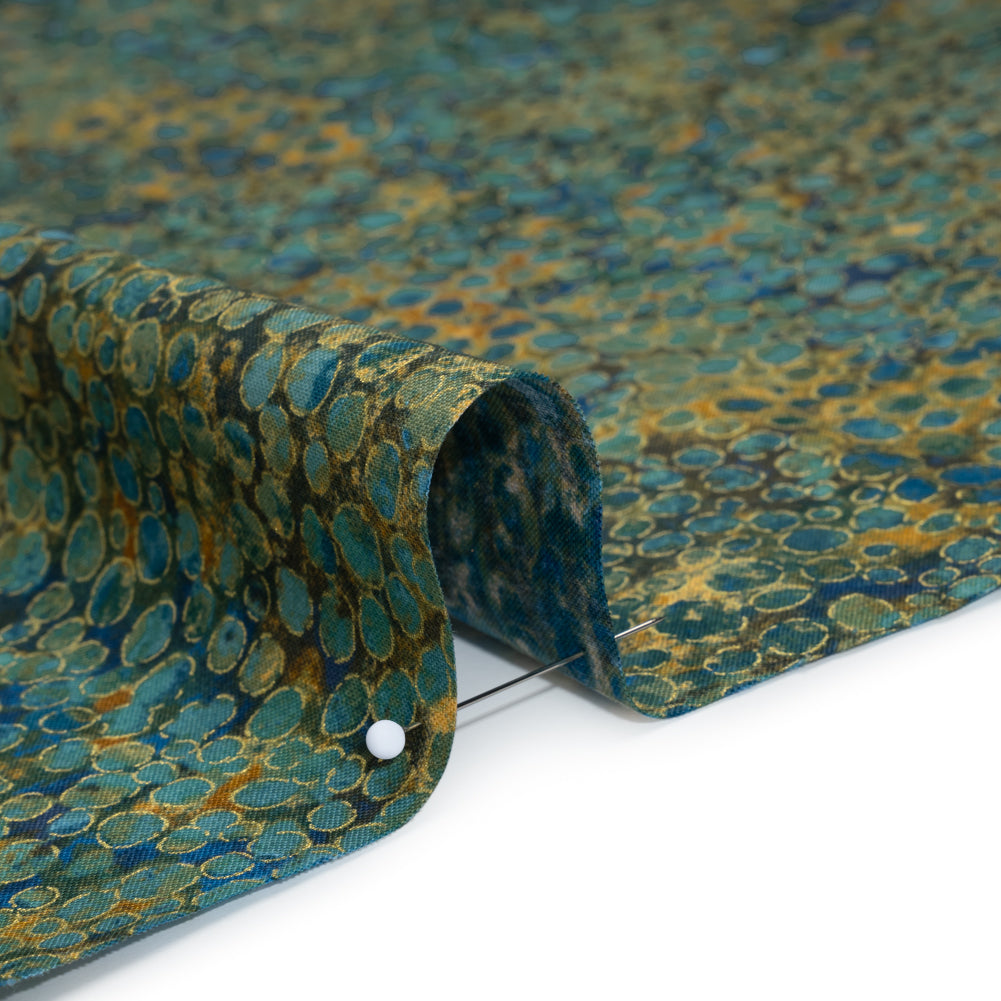 Metallic Printed Quilting Cotton by Northcott - Dawn River Rocks - Shimmer Collection Detail