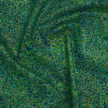 Metallic Printed Quilting Cotton by Northcott - Peacock River Rocks - Shimmer Collection