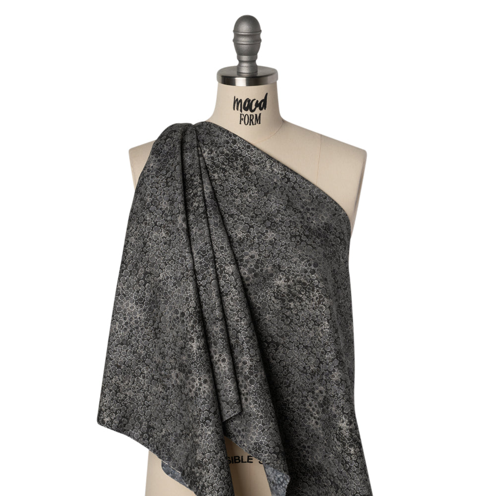 Metallic Printed Quilting Cotton by Northcott - City Fog River Rocks - Shimmer Collection Drape