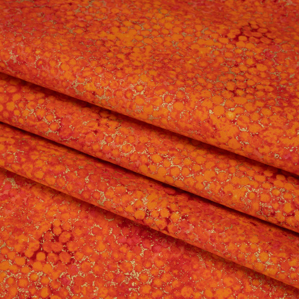 Metallic Printed Quilting Cotton by Northcott - Tutti Fruiti Pebbles - Shimmer Collection Folded