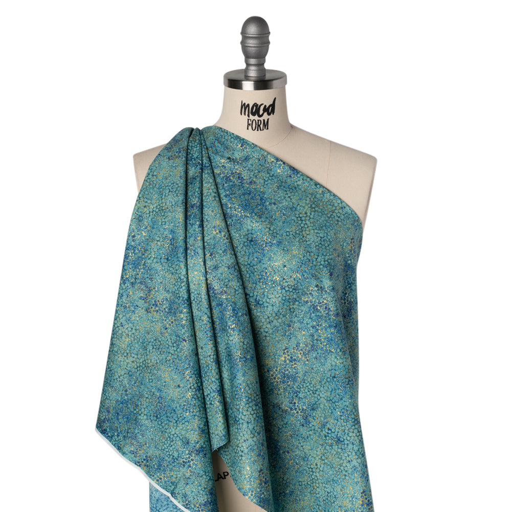Metallic Printed Quilting Cotton by Northcott - Dusk Pebbles - Shimmer Collection Drape