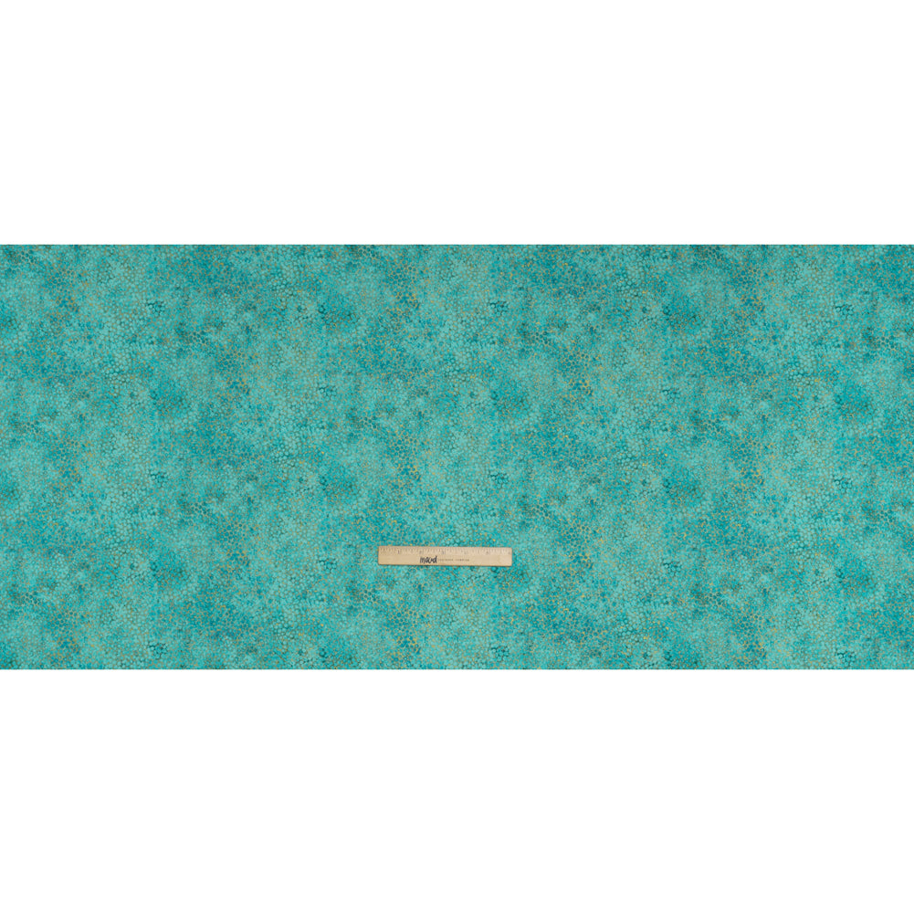 Metallic Printed Quilting Cotton by Northcott - Lagoon Pebbles - Shimmer Collection - Full