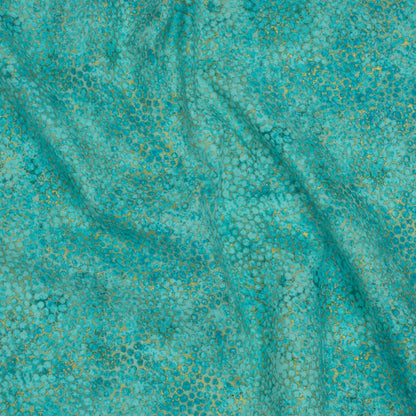 Metallic Printed Quilting Cotton by Northcott - Lagoon Pebbles - Shimmer Collection