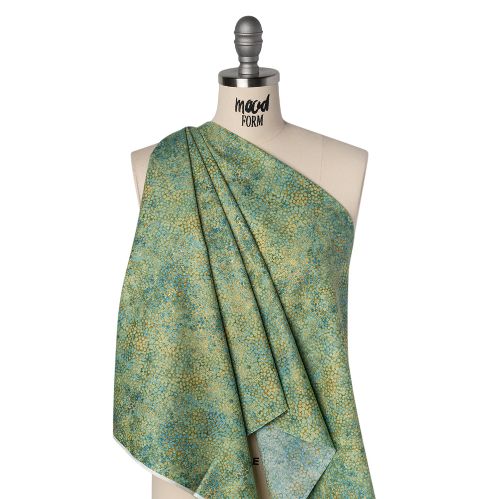 Metallic Printed Quilting Cotton by Northcott - Dawn Pebbles - Shimmer Collection Drape