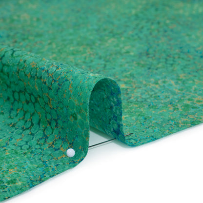 Metallic Printed Quilting Cotton by Northcott - Peacock Pebbles - Shimmer Collection Detail