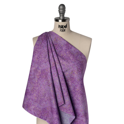 Metallic Printed Quilting Cotton by Northcott - Pansy Pebbles - Shimmer Collection Drape