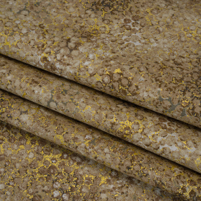 Metallic Printed Quilting Cotton by Northcott - Desert Sand Pebbles - Shimmer Collection Folded