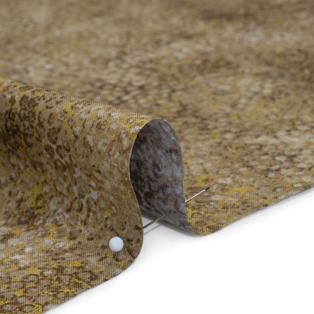 Metallic Printed Quilting Cotton by Northcott - Desert Sand Pebbles - Shimmer Collection Detail