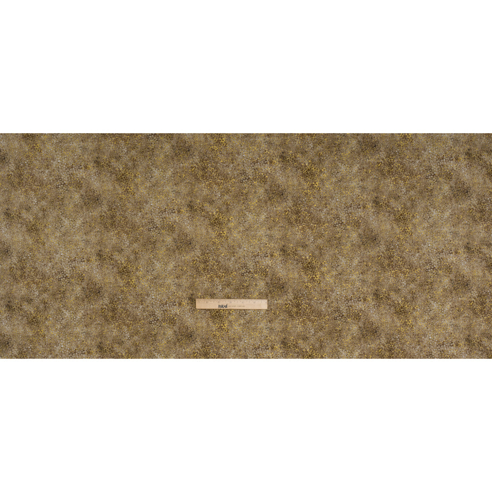 Metallic Printed Quilting Cotton by Northcott - Desert Sand Pebbles - Shimmer Collection - Full