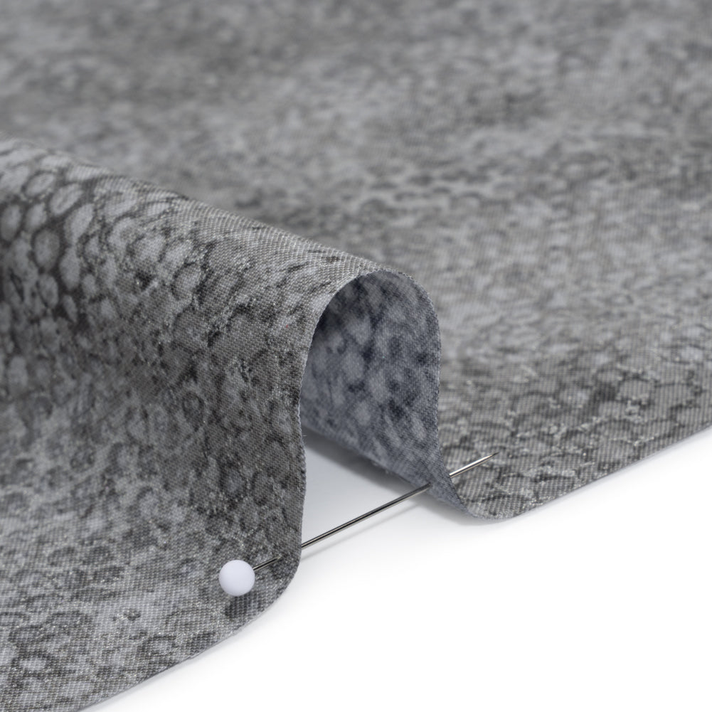 Metallic Printed Quilting Cotton by Northcott - City Fog Pebbles - Shimmer Collection Detail