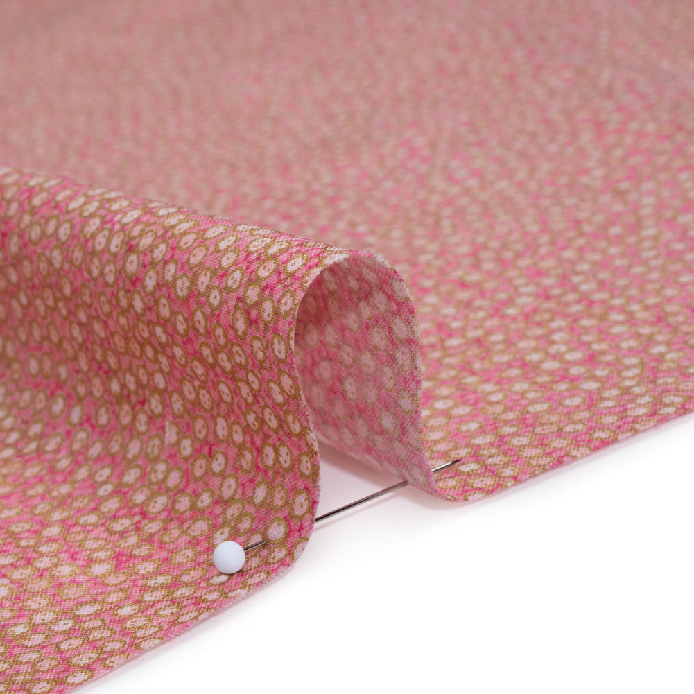 Metallic Printed Quilting Cotton by Northcott - Bubble Gum Tiny Dots - Shimmer Collection Detail