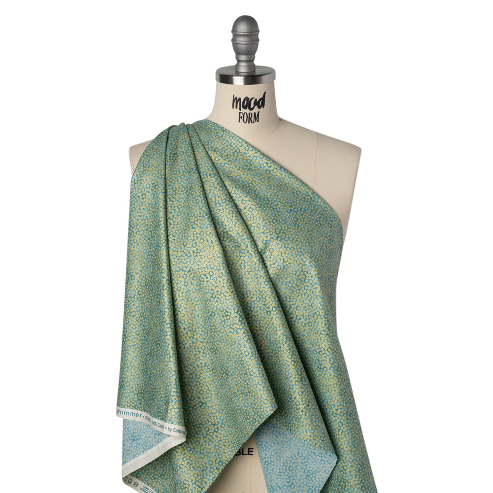 Metallic Printed Quilting Cotton by Northcott - Dusk Tiny Dots - Shimmer Collection Drape
