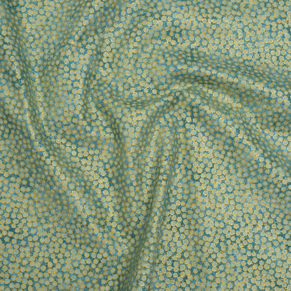 Metallic Printed Quilting Cotton by Northcott - Dusk Tiny Dots - Shimmer Collection