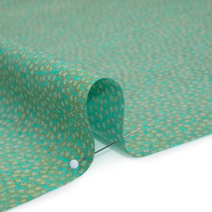 Metallic Printed Quilting Cotton by Northcott - Lagoon Tiny Dots - Shimmer Collection Detail