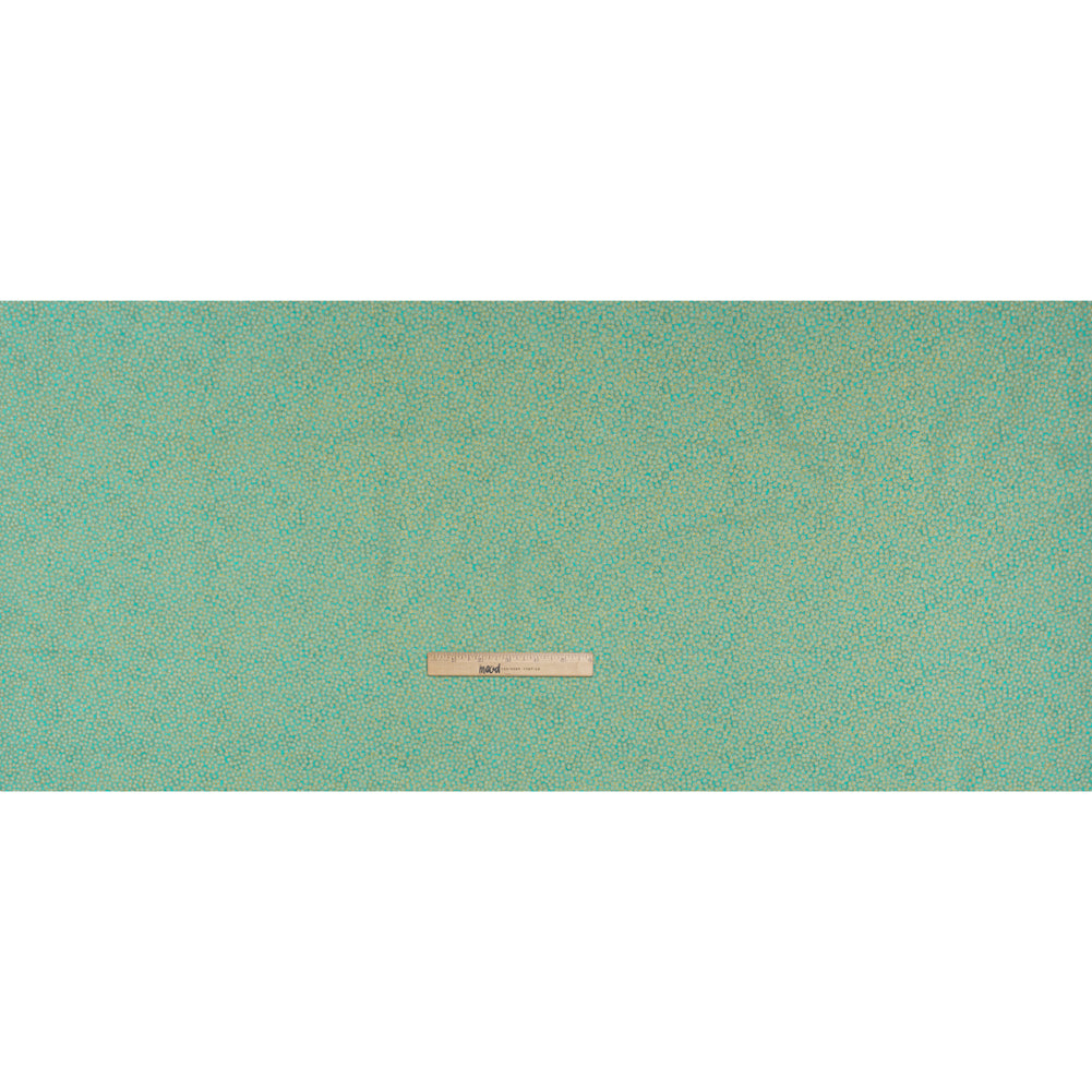 Metallic Printed Quilting Cotton by Northcott - Lagoon Tiny Dots - Shimmer Collection - Full