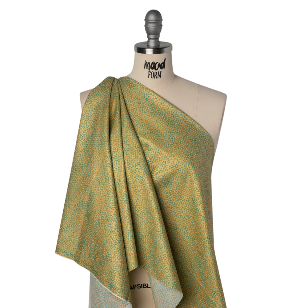 Metallic Printed Quilting Cotton by Northcott - Dawn Tiny Dots - Shimmer Collection Drape