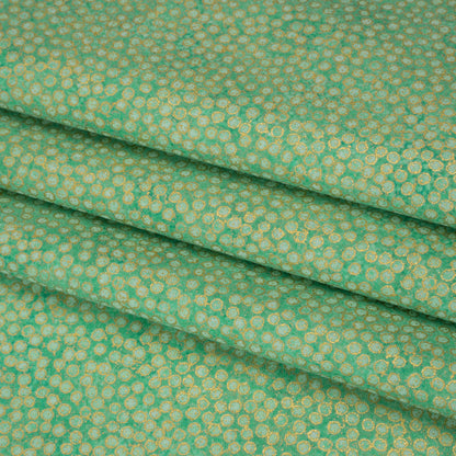 Metallic Printed Quilting Cotton by Northcott - Peacock Tiny Dots - Shimmer Collection Folded