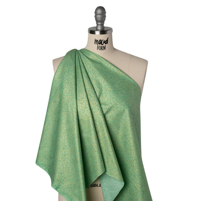 Metallic Printed Quilting Cotton by Northcott - Peacock Tiny Dots - Shimmer Collection Drape