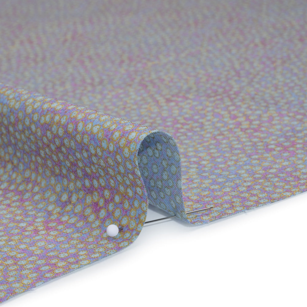 Metallic Printed Quilting Cotton by Northcott - Pansy Tiny Dots - Shimmer Collection Detail