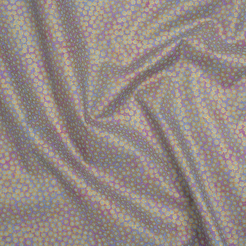 Metallic Printed Quilting Cotton by Northcott - Pansy Tiny Dots - Shimmer Collection