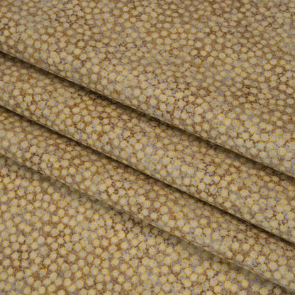 Metallic Printed Quilting Cotton by Northcott - Desert Sand Tiny Dots - Shimmer Collection Folded