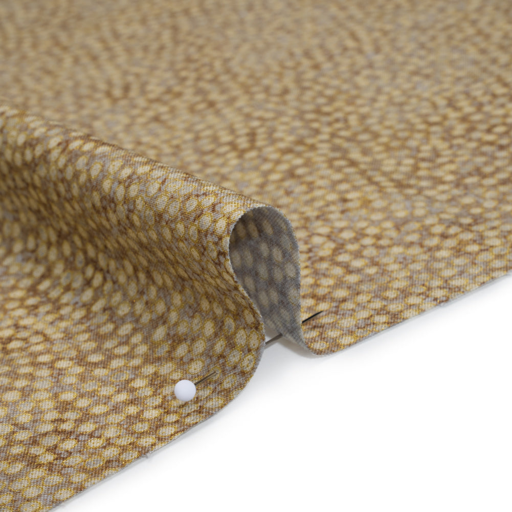 Metallic Printed Quilting Cotton by Northcott - Desert Sand Tiny Dots - Shimmer Collection Detail